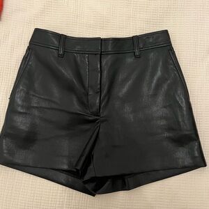 Aritzia Babton Black Leather Women's Shorts, Size 4
